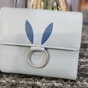 Modern Rabbit Light Blue Tri-fold Wallet